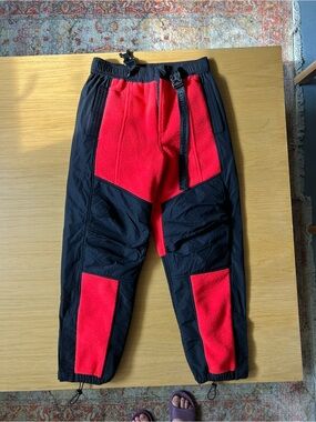 Alexander Wang Black and Red Panel Joggers